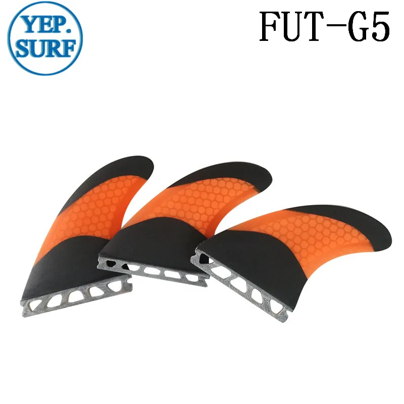 Orange Quillas Surf Future Fin G5 углеродное волокно соты Стекловолокна Плавники оранжевый цвет Future tri набор ласт для серфинга - Цвет: Orange