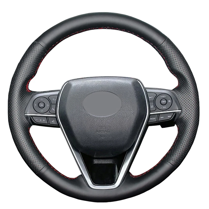 

Black PU Faux Leather DIY Car Steering Wheel Cover for Toyota Camry 2018-2019 Corolla 2018-2019 Avalon 2018-2019 Crown 2018