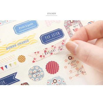 

6 Sheets Notes Memos Bookmarks Diary Journal Gifts Envelope Romance Printing Sealed Paste Scrapbooking Paper Decorative Stickers