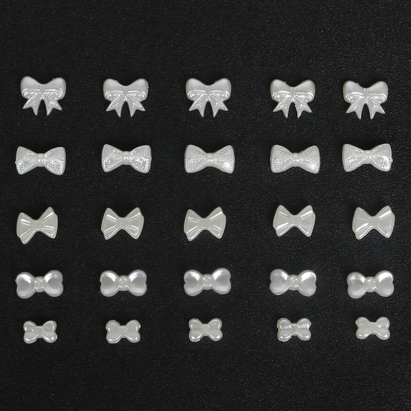 

New Design 100PCS Imitation Plastic ABS Pearl Beads Ivory Bow Beads for Scrapbook DIY Jewelry Handmade Craft Making