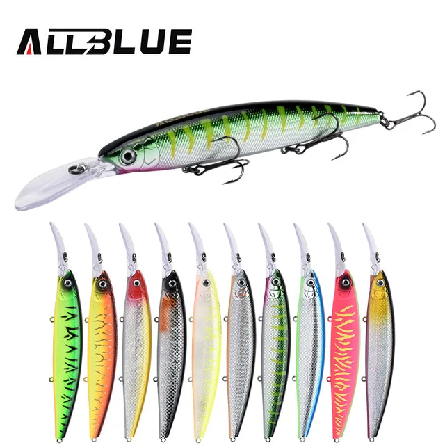 US $4.31 ALLBLUE CRAFTY 130SF Fishing Lure 130mm 275g Wobbler Slow Floating Minnow Longbill Crankbait Pike 