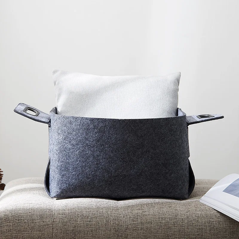 Felt Laundry Basket Clothes Storage Box Dirty Home Organizer Container | Дом и сад