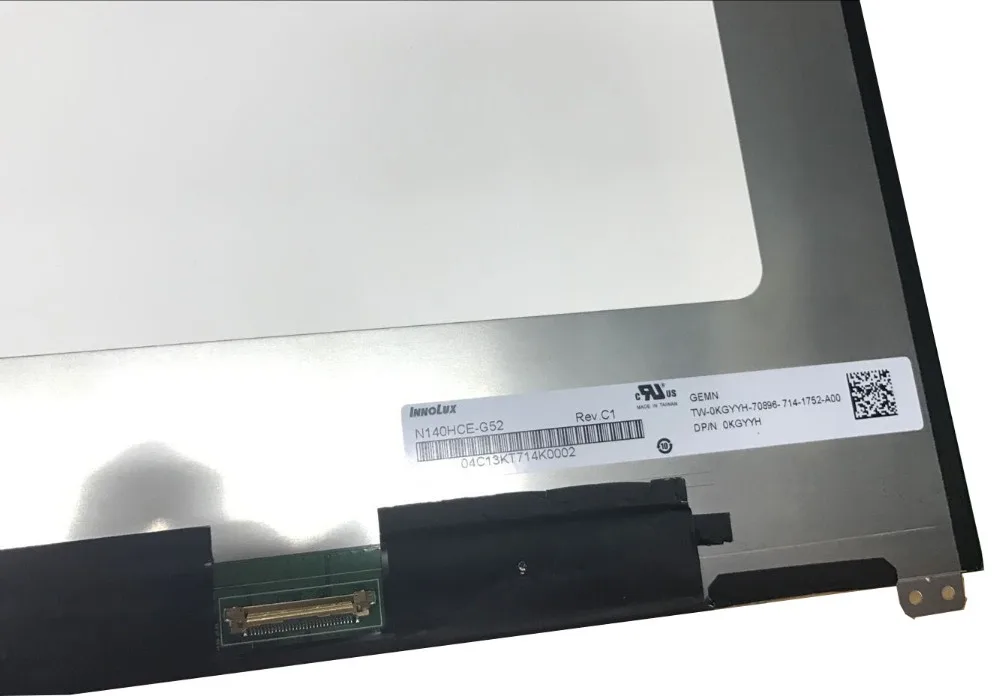 

14.0" Laptop Matrix LED LCD Screen N140HCE-G52 Rev.B1 For Dell DP/N 0KGYYH KGYYH N140HCE G52 1920x1080 FHD Display eDP 30 PINS