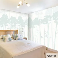 Пользовательские печати DIY Ткань и текстильные обои для стен ткань бесшовные моющиеся матовый шелк для Постельные принадлежности комнаты олень лес фон