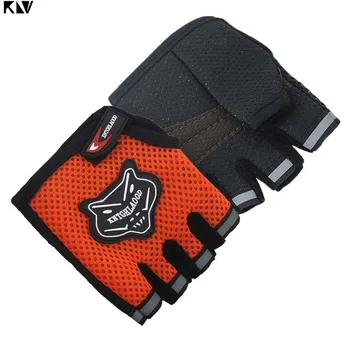 

Adult Kid Half Finger Cycling Gloves Non-Slip Breathable Mesh Cloth Fox Pattern Motorcycle Bicycle Fingerless Short Sport Mitten