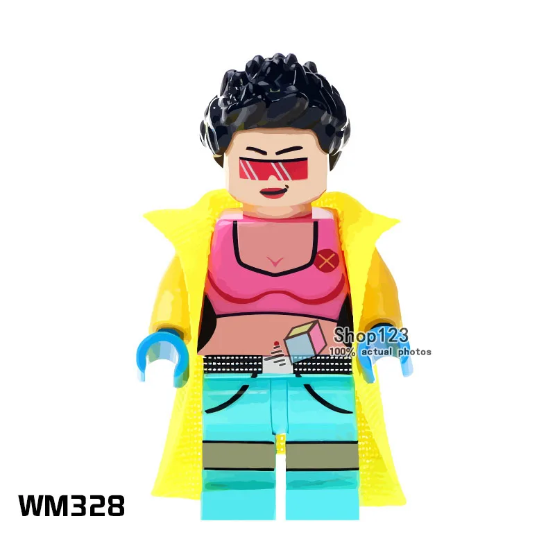 

Building Blocks Custom Printed WM328 Jubilee Marvel Super Hero X-Men Action Bricks Dolls Kids DIY Toys Hobbies s