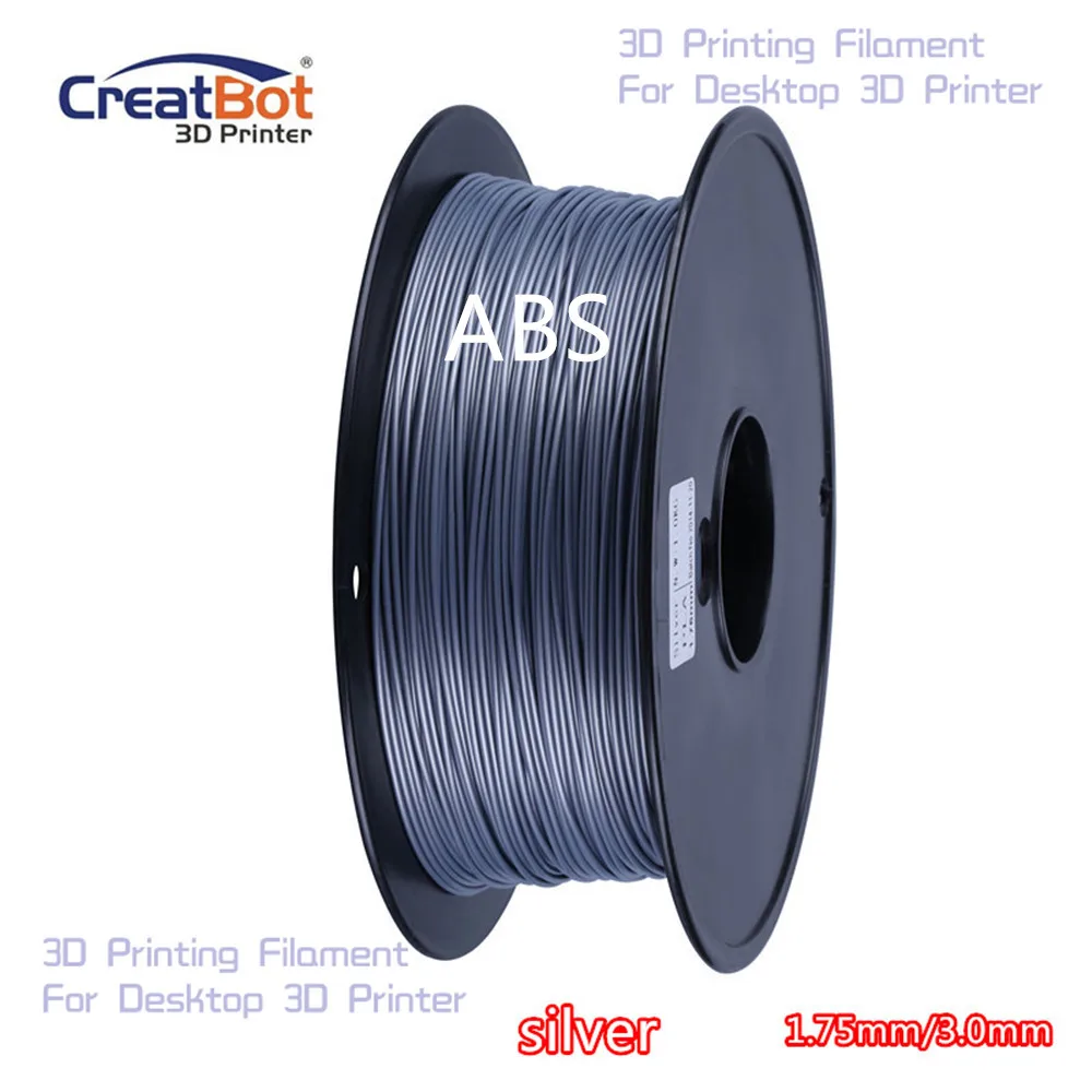 

ABS 1.75mm / 3.00mm Silver CreatBot High Quality plastic 3D printing filament for Desktop FDM New technology 3d printer