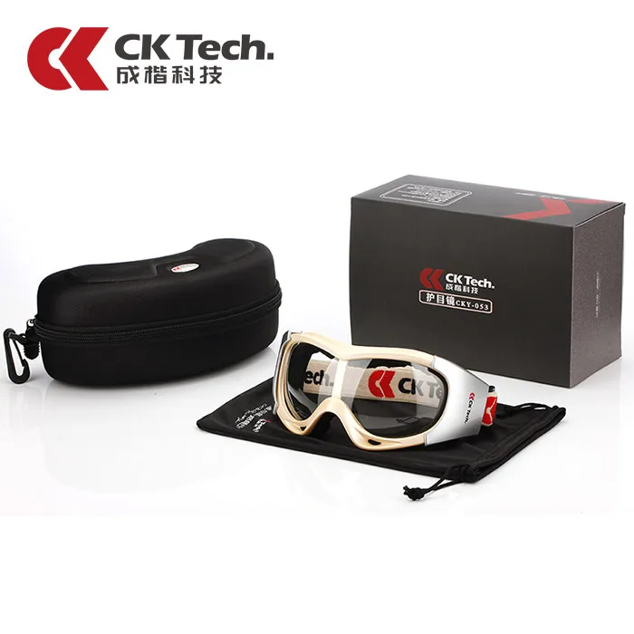 CK Tech. Защитные очки прозрачные противотуманные очки анти-песочные ветрозащитные Анти-пылезащитные очки для работы защитные очки - Цвет: gold transparent