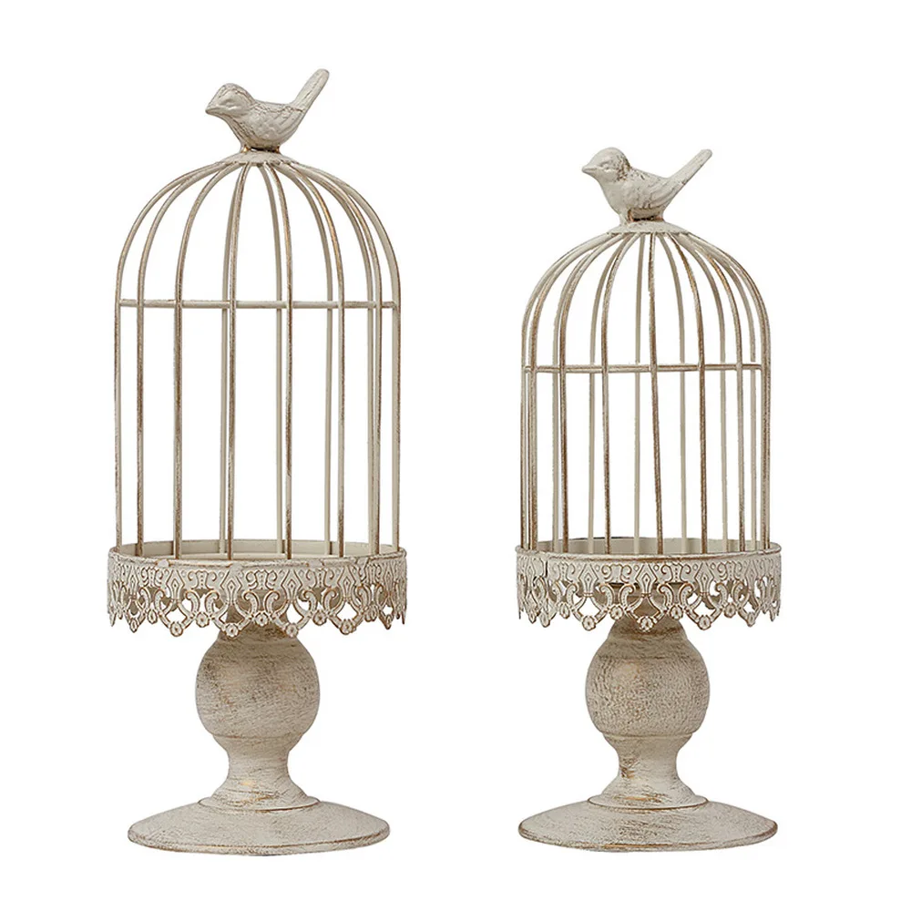 

Vintage Birdcage Candle Holder Gifts European Style Candle Stick Wedding Candle Centerpiece Home Decoration Accessories