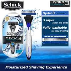 2018 оригинальная натуральная бритва Schick Hydro 3 CONNECT для мужчин бритва Улучшенная увлажняющая бритва ручная бритва
