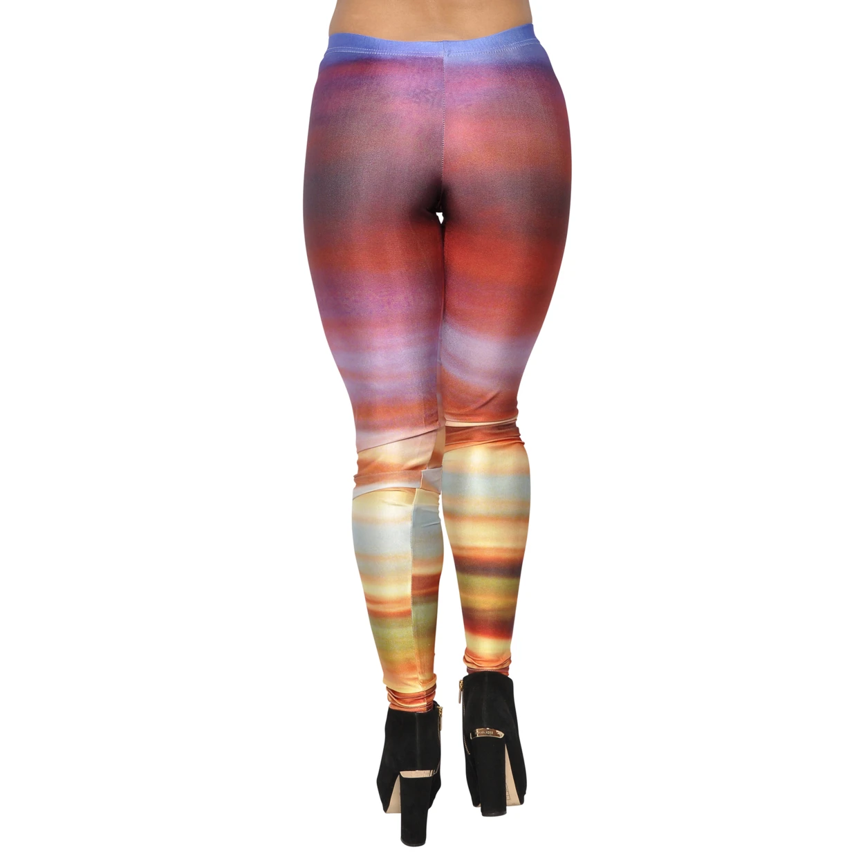 Women's Galaxy Colorful Rings Leggings Large (3)