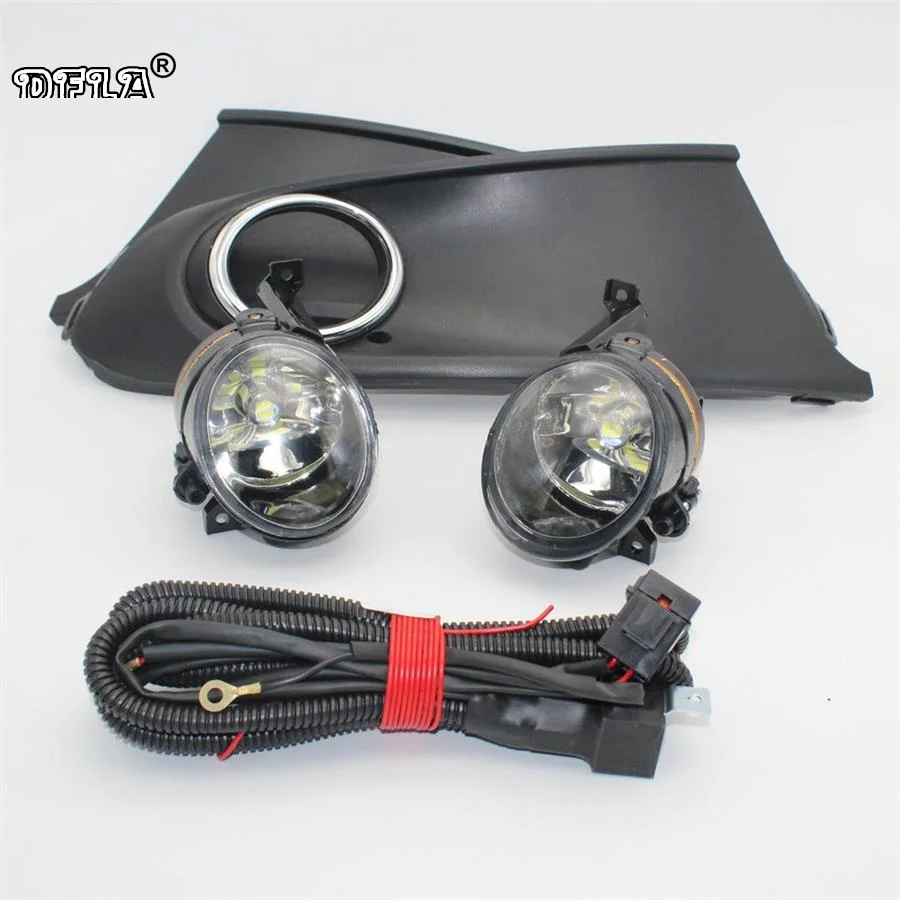 

LED light For VW Polo Vento Sedan Saloon 2011 2012 2013 2014 2015 2016 LED Fog Light Fog Lamp + Grille Cover + Harness Assembly