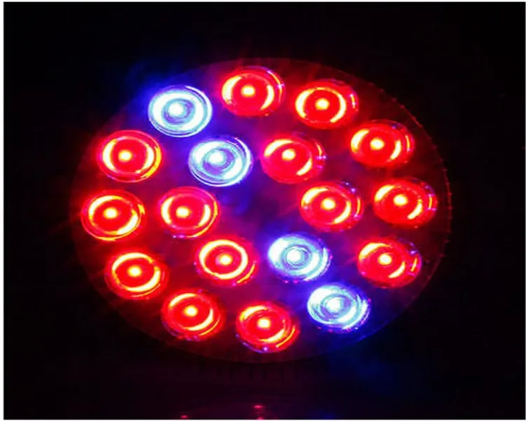 Расти свет E27 18 Вт светать LED красный синий растет лампы PAR38 овощи гидропоники Системы LED Цветущий сад освещение