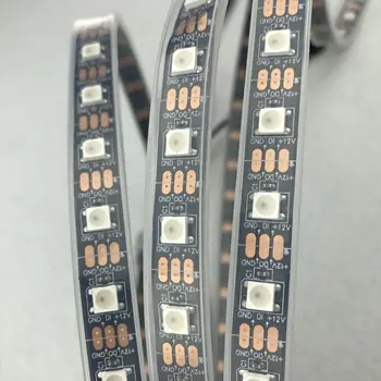 

DC12V addressable 5m/reel 60LEDs/m SK6812 led pixel strip,waterproof in silicon tube;IP66;with 60pixels/M;BLACK PCB