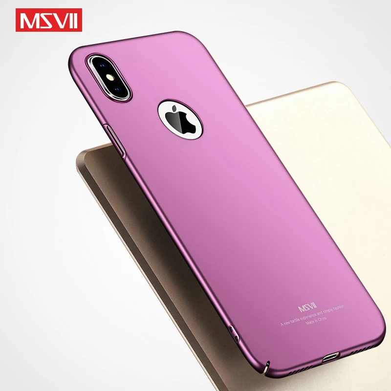 Для iPhone XS MAX чехол MSVII бренд Silm Скраб для X XR Coque Ультратонкий Apple Case 2018 |