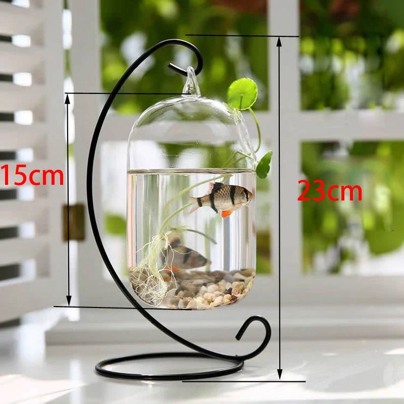 Jelas Bulat Gantung Kaca Vas Botol Terarium Kaca Mini Akuarium