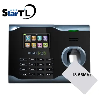

Fingerprint and 13.56 Mhz Card time attendance WIFI tcp/ip usb finger ZK U160 Biometric Time Recording