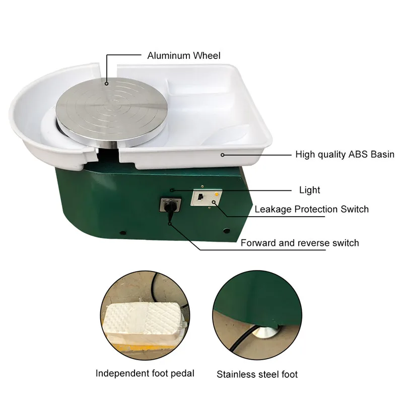 350 Вт Электрический Тур гончарное колесо машина для керамического искусства керамическая s глиняная педаль для керамической работы 110 В/220 В