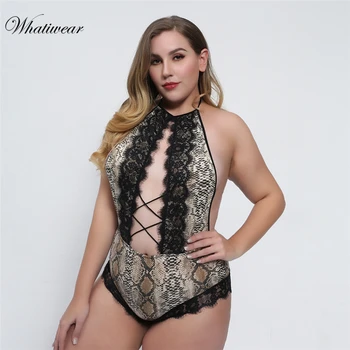 

2019 Hollow Out Romper Women Top Sexy Transparent One Piece Lace Plus Size Bodysuit Femme Overall Body Modis Playsuit Jumpsuit