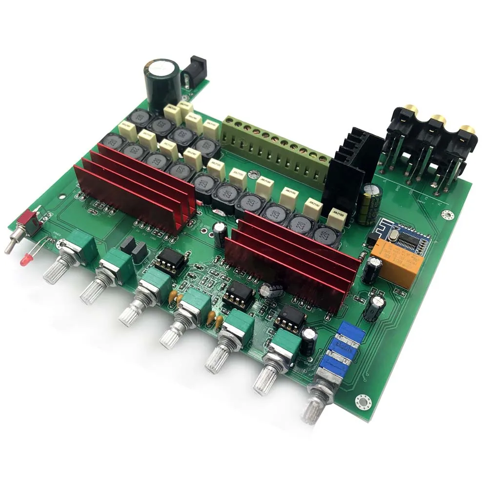 Lusya TPA3116 5.1 Bluetooth 4.2 Power Amplifier Board 100W*1+50W*5 With Treble Bass adjustment preamp T0332