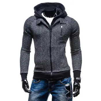 

ZOGAA 2018 New Fashion Men Hoodie Jacket for Autumn and Winter Zipper Turn Down Collar Sweatshirts Streetwear Clothes