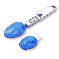 Комплект из 3 предметов Мини Электронная Цифровые весы синий измерения ложки, кухонные принадлежности мера инструменты пластиковые ложки