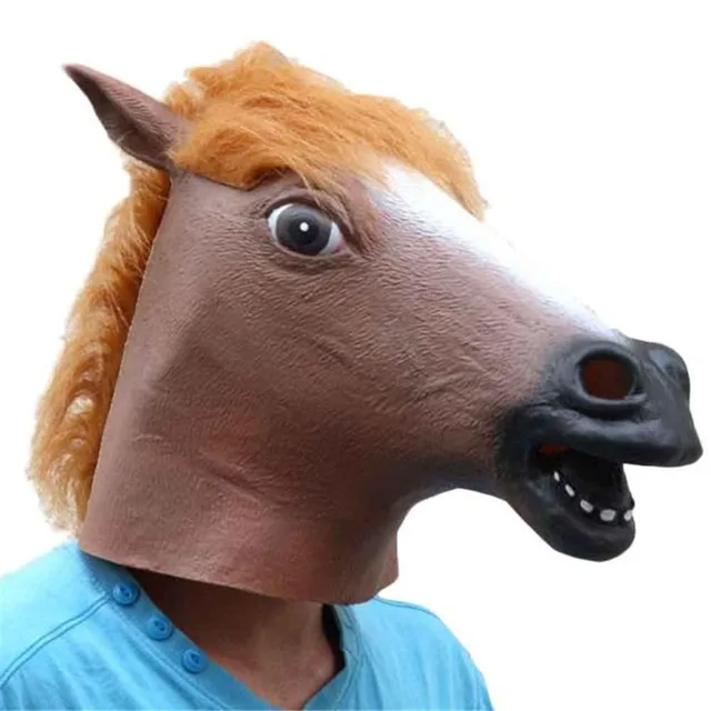 Creepy Licorne de Cheval Animal Tête Latex Masque Halloween Costume Théâtre Prank Prop Crazy Party Masque
