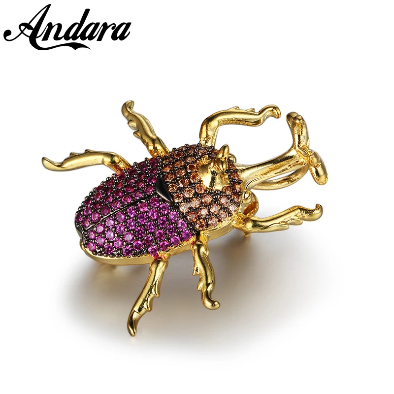 Europe Style Tianniu Insect Pendant Necklaces New Design Alloy Jewelry Crystal Zircon Necklace for Women Men | Украшения и