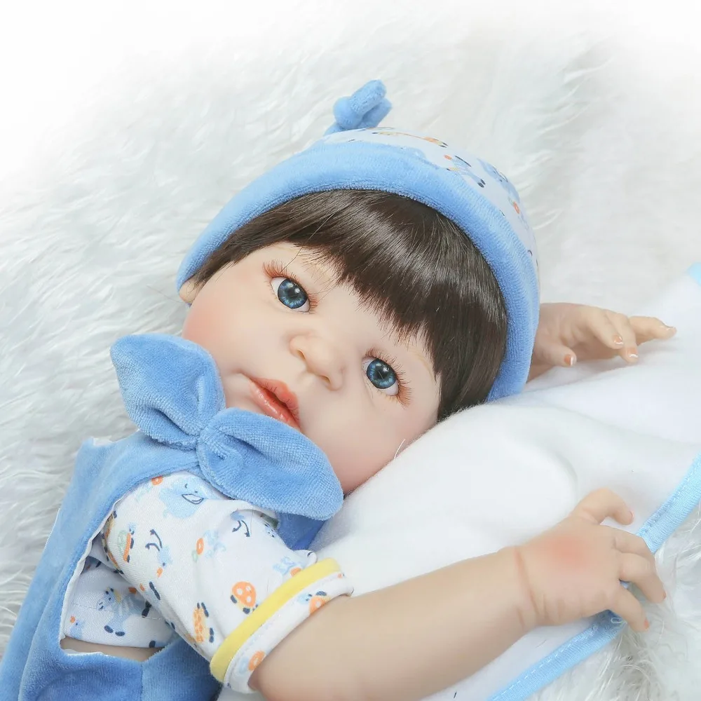 

DollMai boy reborn babies dolls whole silicone reborn dolls toys for children gift bebes reborn menina de silicone menina 55cm