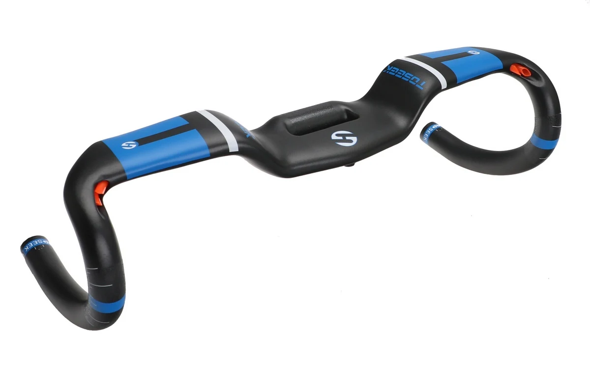 

2017 TOSEEK Blue Logo UD Matte Full Carbon Fiber Bike handlebar Parts For Road Bicycles 380/400/420/440mm