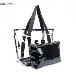 Водостойкие прозрачные Желейный Кристалл женские сумки на плечо женские прозрачные сумки из ПВХ и сумки большой емкости Сумка-тоут