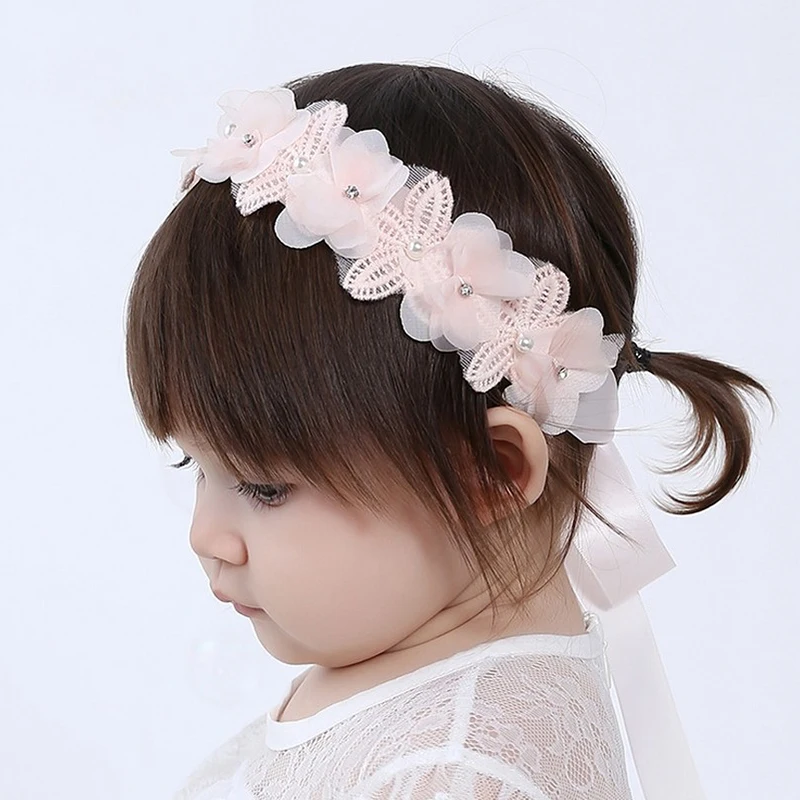 

New Fairy Girls Head Band Baby Kids Headwear Lace Flower Hairbands Girls Children Hair Accessories for Vestido Infantil Bandage