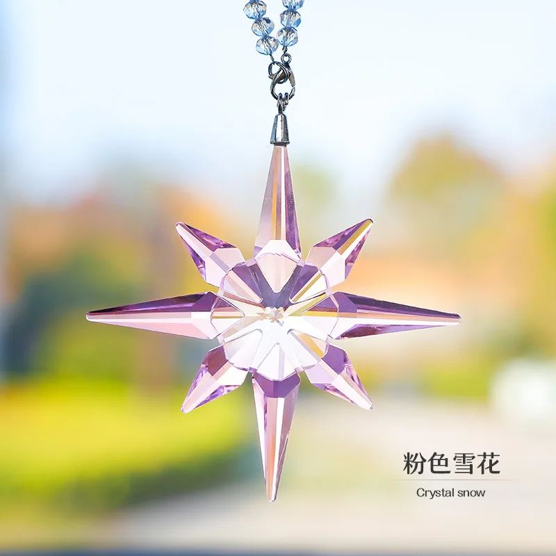  Car Pendant Crystal Meteor Decoration Hanging Ornament Charms Automobiles Interior Rearview Mirror 