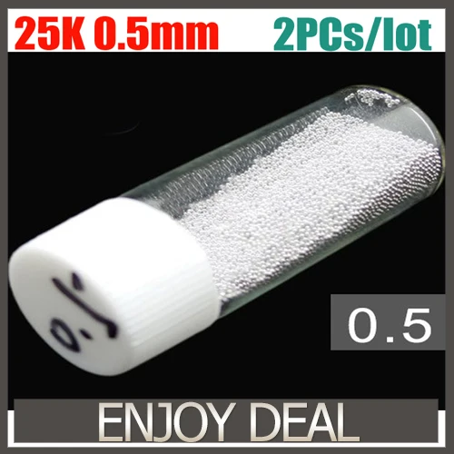 BGA Solder Balls Leaded 0.5mm for Reballing Rework SGS Sn63/Pb37 (2 pieces/lot) 25k