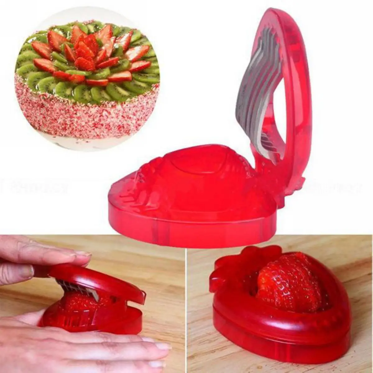 Strawberry Slicer Cutter Gadgets Home Kitchen Tool Stainless Steel & Plastic New kitchen tools