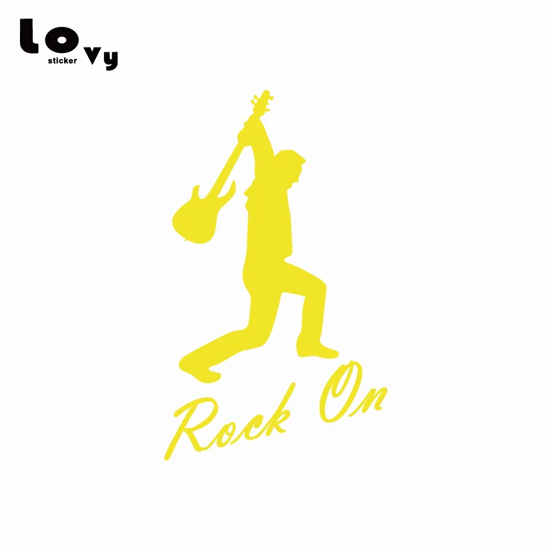 Rock On Забавный виниловый стикер для автомобиля рок музыка художественная
