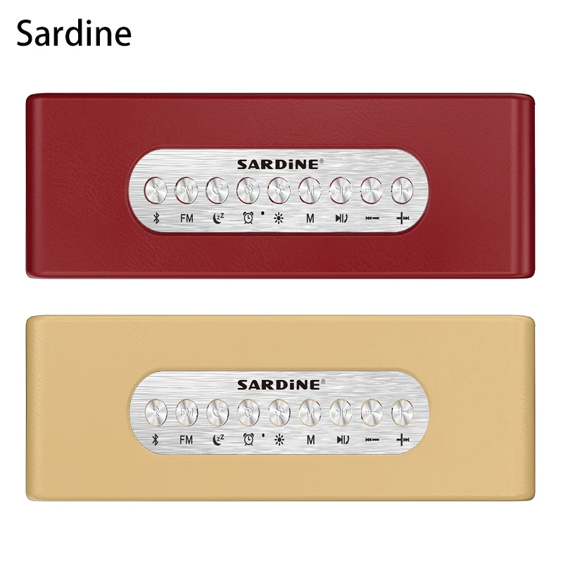 Sardine bluetooth динамик HD большой светодиодный дисплей Будильник 2000 мАч портативный компьютер динамик TF карта USB MP3 плеер fm-радио