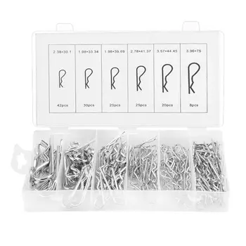 

150Pcs/Lot R Cotter Pins Tractor Pin Clips with Plastic Box Split-Cotter Pins Assortment Kit Fastener Pins 6 Sizes Wholesale