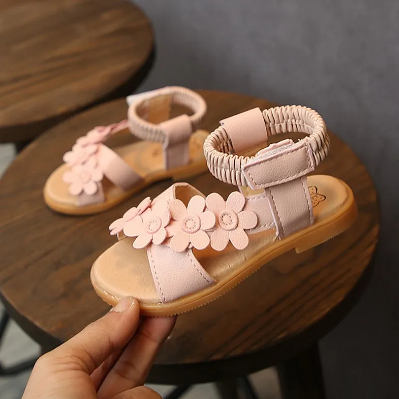 Children Shoes Summer Kids Sandals Lovely Flower Shoes Fashion Girl Sandals Magic Toddler Baby Shoes For Kiads