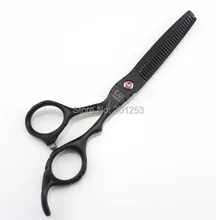 6.0Inch/5.5Inch Kasho Thinning Scissors,Professional Salon Human Hair Thinning Scissors Black Fashional Hair Paint Scissors,1Pcs