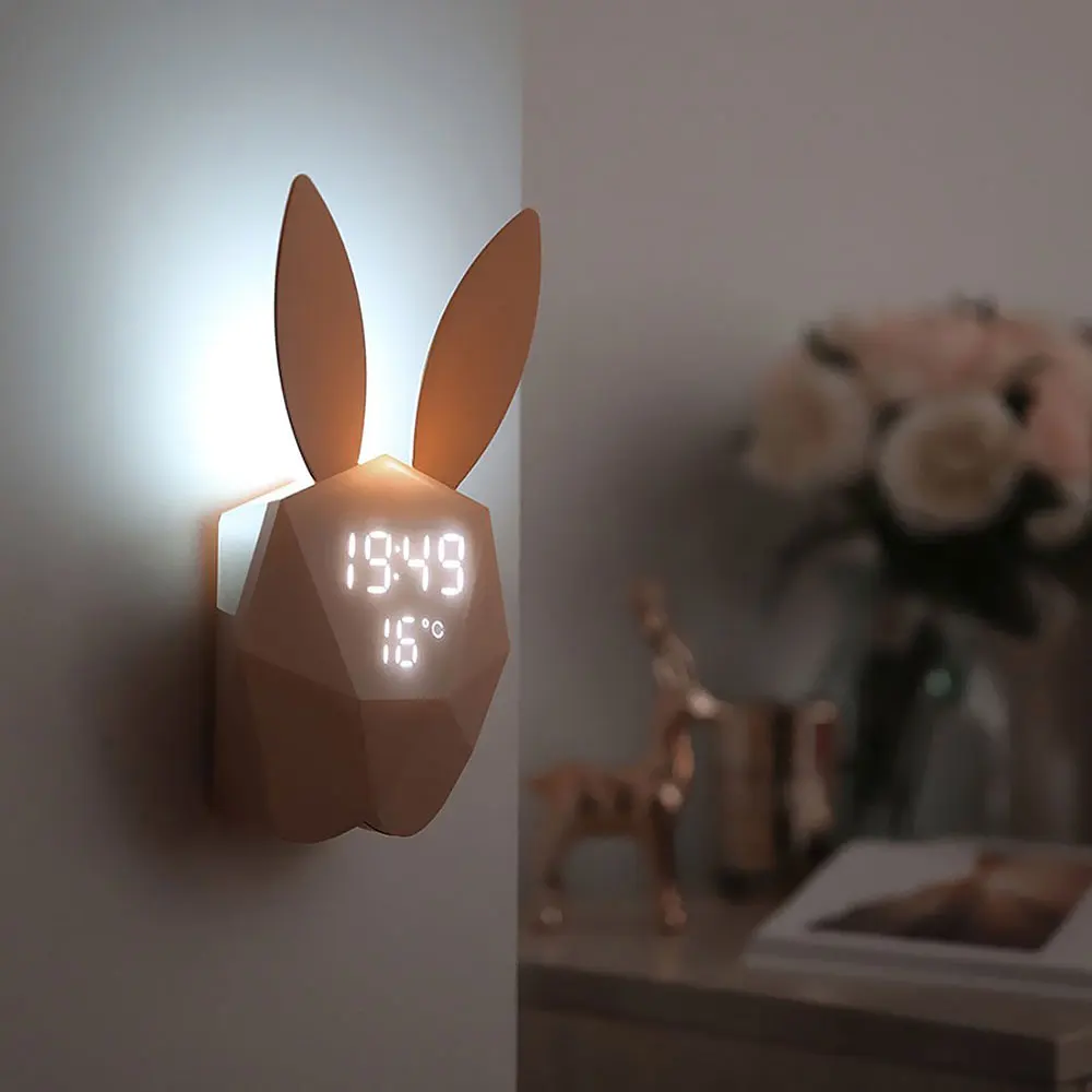 ^*Best Offers Cute Rabbit LED Alarm Clock Digital Clock Kids Bedroom Night Light Bedside Temperature Desktop Table Decor Wall Clocks LZH563 ^*Best Offers Cute Rabbit LED Alarm Clock Digital Clock Kids Bedroom Night Light Bedside Temperature Desktop Table Decor Wall Clocks LZH563