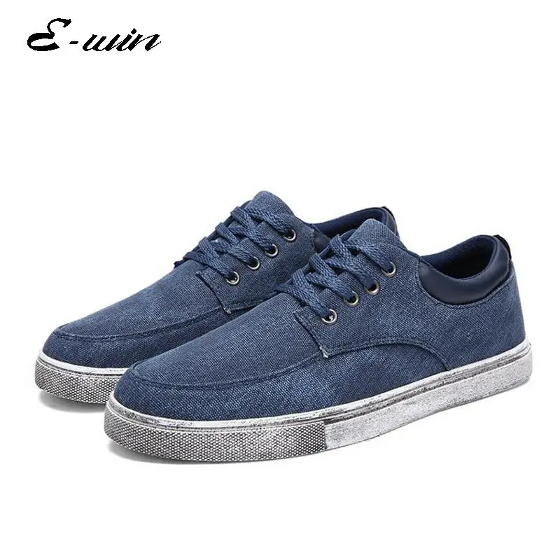 2016 New Men Classical Lace Up Canvas Men Fashion Sneakers Casual Mens Lace Up Leisure Shoes Vintage Mens Gray Shoes Size 39-44