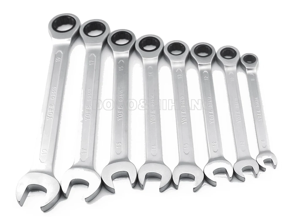 8PCS Set Gear Ring Combination Ratchet Spanner 41