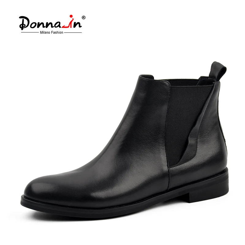 Buy Donna in Chelsea Boots Women Genuine Leather Round