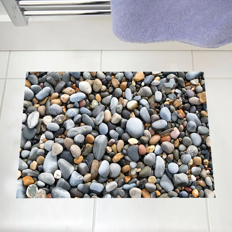 Новые 50 см * 70 3D этикетки на пол постер наклейка стену галька противоскользящие