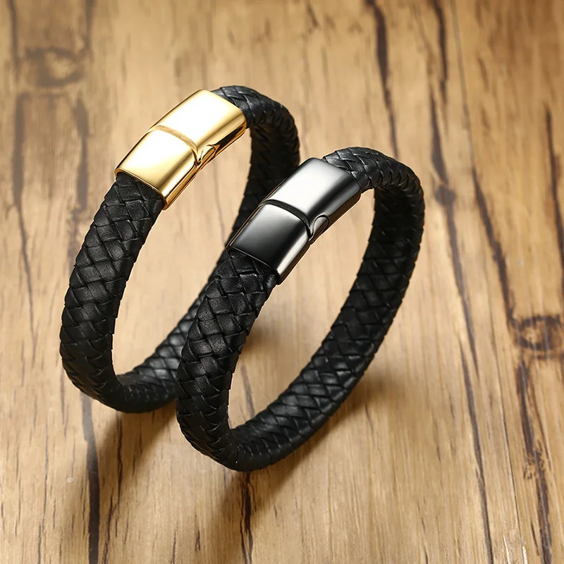Мужской плетеный браслет из натуральной кожи 12 мм|bracelets for|leather braceletleather bracelets for men |