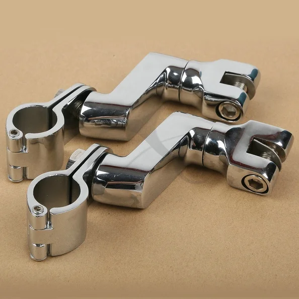 

Motorcycle Universal Front Bowleg Foot Pegs Clamps For Honda GL1800 GL 1800 2001-2012