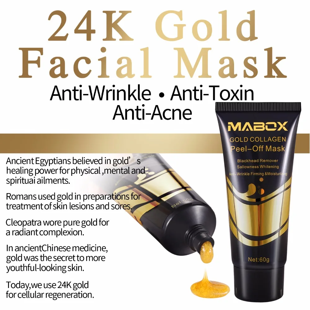 24K Золотая маска для лица против старения против морщин уход за лицом минимайзер пор, лечение шрамов и угрей