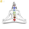 CSJA – pendentif en strass arc-en-ciel 7 Chakra, amulette de santé Reiki pour filles, garçons et femmes, cadeaux de charme pour hommes E014 ► Photo 1/6