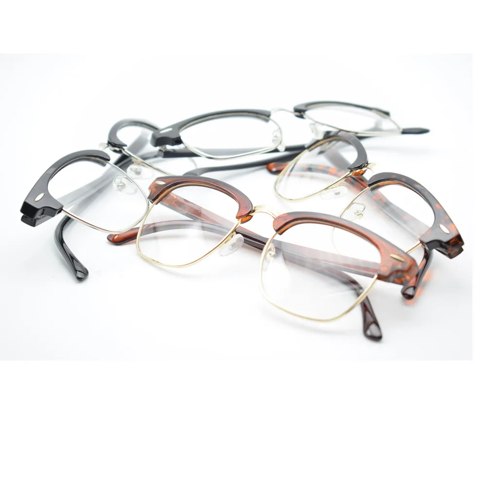 Модные винтажные Ретро половинки прозрачные линзы очки Nerd очки в духе гиков очки
